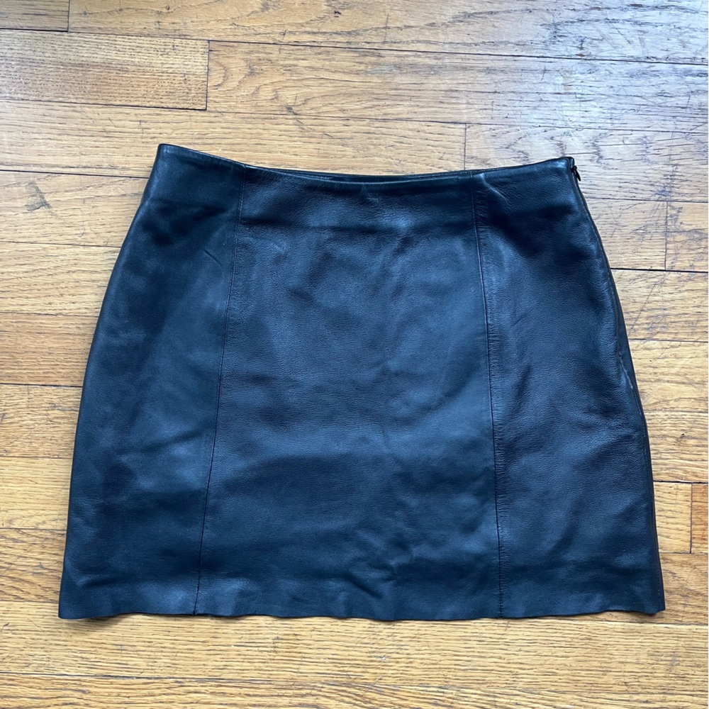Veda x Reformation Ryerson Leather Mini Skirt